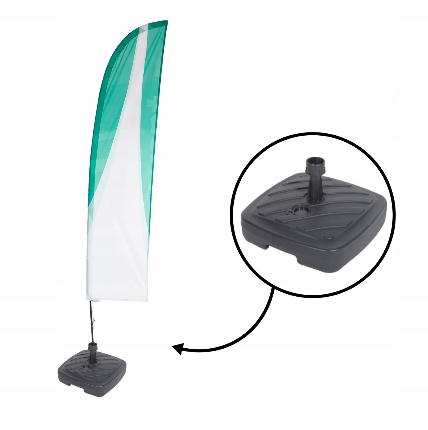 Flaga reklamowa Winder maszt 290 cm+podstawa wodna