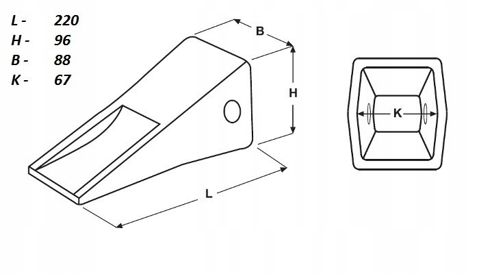 ZĄB ŁYŻKI SYSTEM CAT J300 DŁUGI NAKŁADKA 1U3302 Producent części inny