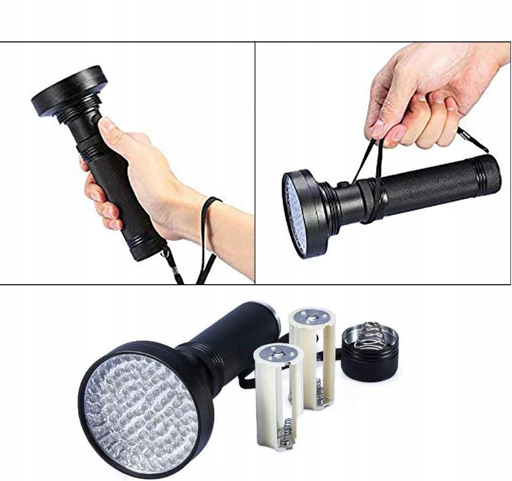 LATARKA UV LED ULTRAFIOLETOWA LAMPA BURSZTYNÓW Kolor dominujący czarny