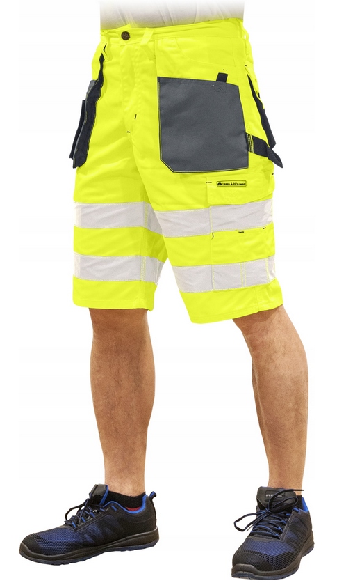 

Krótkie męskie spodenki ostrzegawcze robocze r. XL