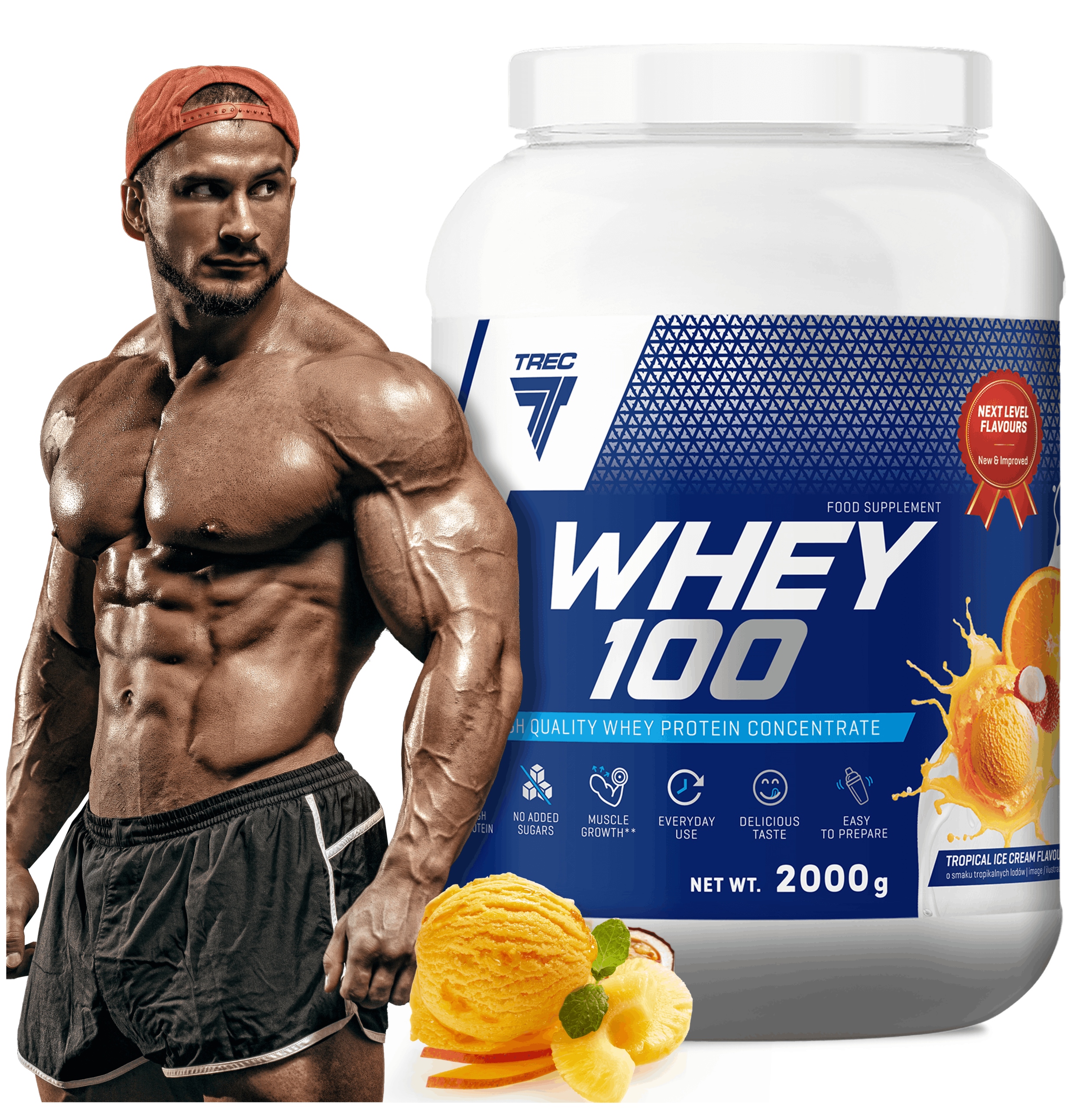 Vynikající Wpc Protein Trec Whey 100 2000 g Bílkoviny Na Hmotu Pro Aktivní