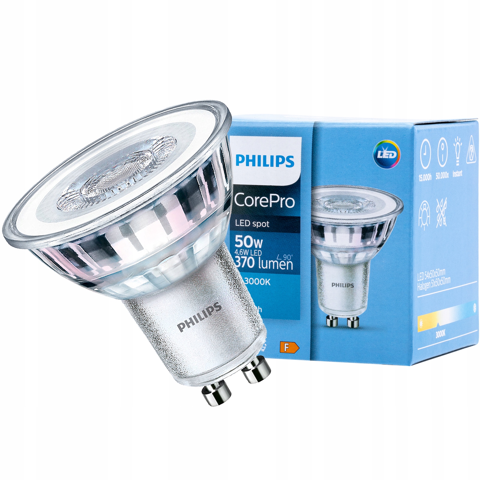 

Żarówka Led GU10 4,6W 50W Philips 3000K Ciepła 36D