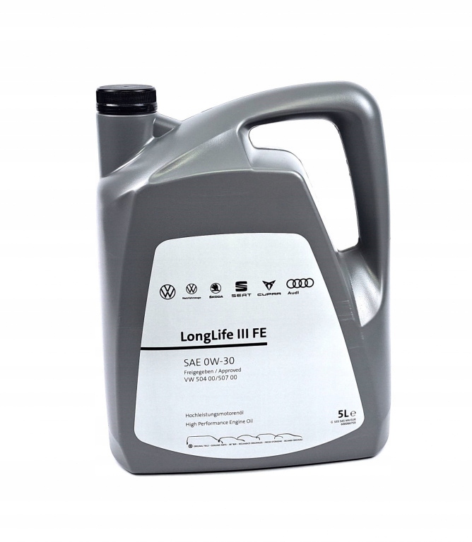 Originální motorový olej LongLife III 0W30 5L pro Škoda,VW, Seat, Audi