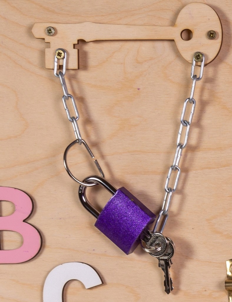 TABLICA MANIPULACYJNA DREWNIANA RÓŻOWY ZEGAR 75X50CM Marka bez marki