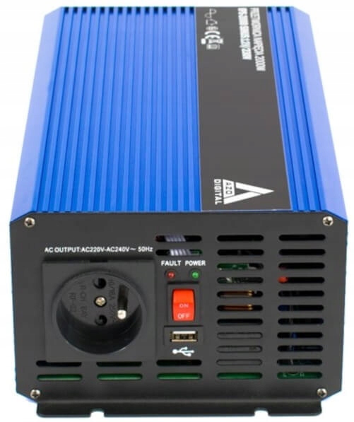 Przetwornica samochodowa 12V 2000W AZO Digital Waga produktu z opakowaniem jednostkowym 3.1 kg
