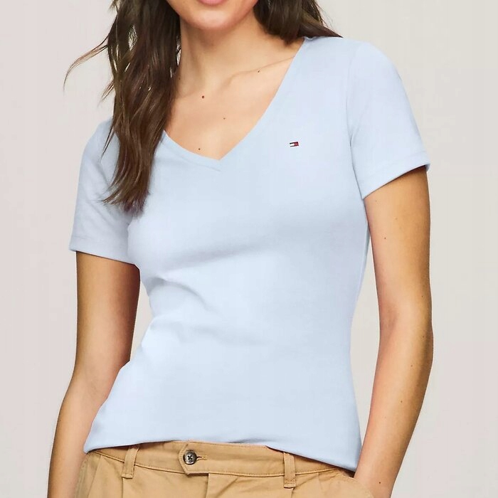 Tričko Tommy Hilfiger bavlněné, klasické modré, S (nové)