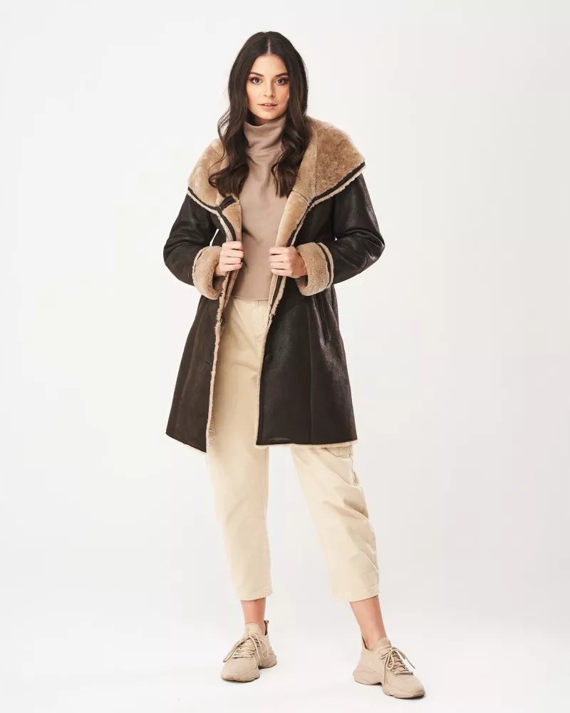 Kożuch damski Megan - L Rękaw długi rękaw