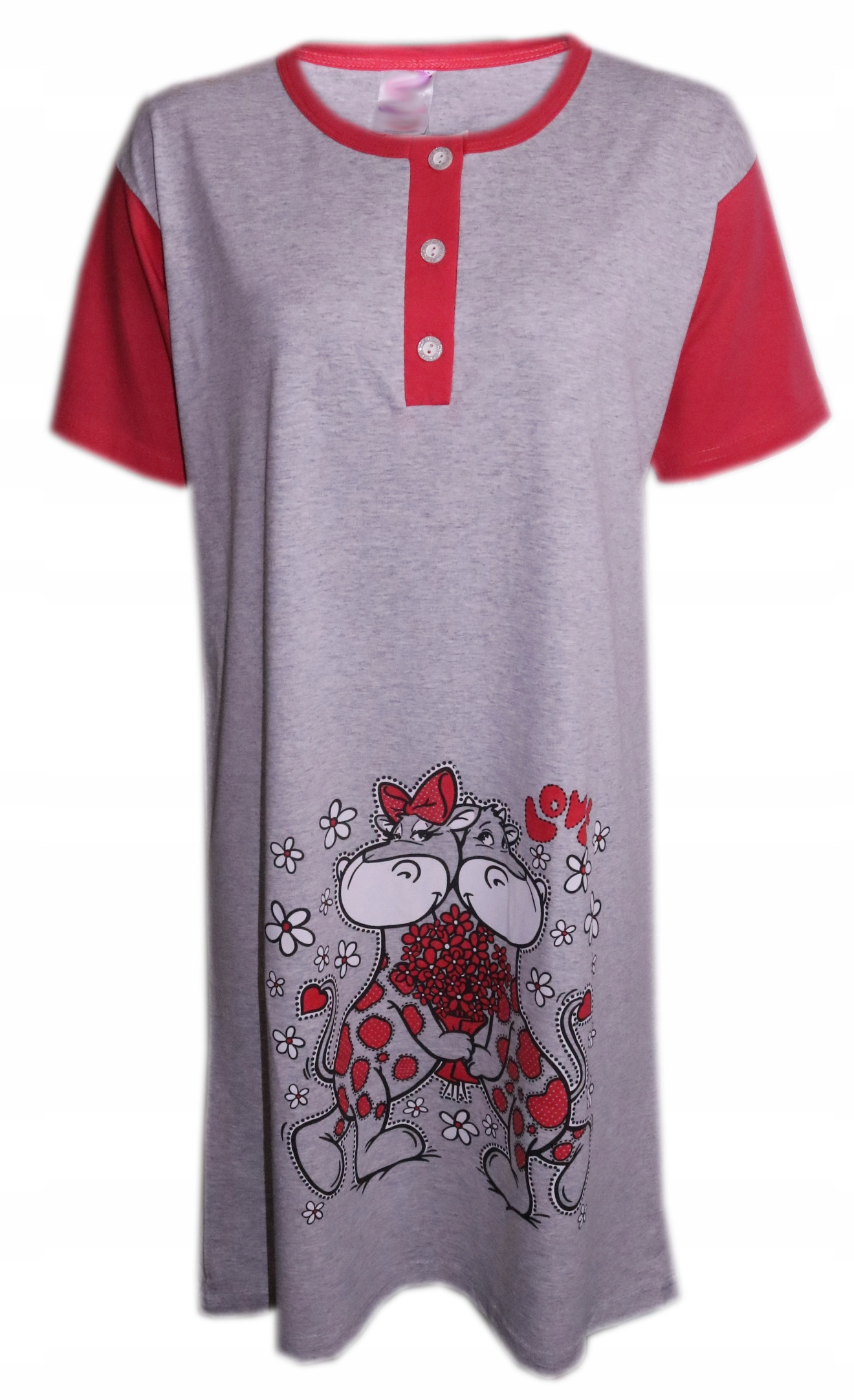 Koszula nocna damska z krótkim rękawem M