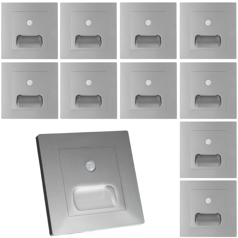 10xOPRAWA Schodowa Led Wpuszczana W Ścianę Czujnik