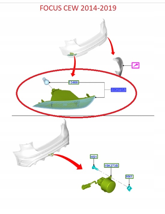 ŚWIATŁO PRZECIWMGIELNE LEWY TYŁ FOCUS MK3 1868317 Jakość części (zgodnie z GVO) O - oryginał z logo producenta pojazdu (OE)
