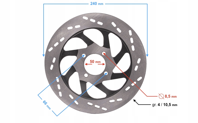 TARCZA HAMULCOWA PRZEDNIA BARTON CLASSIC 125 Producent Moretti