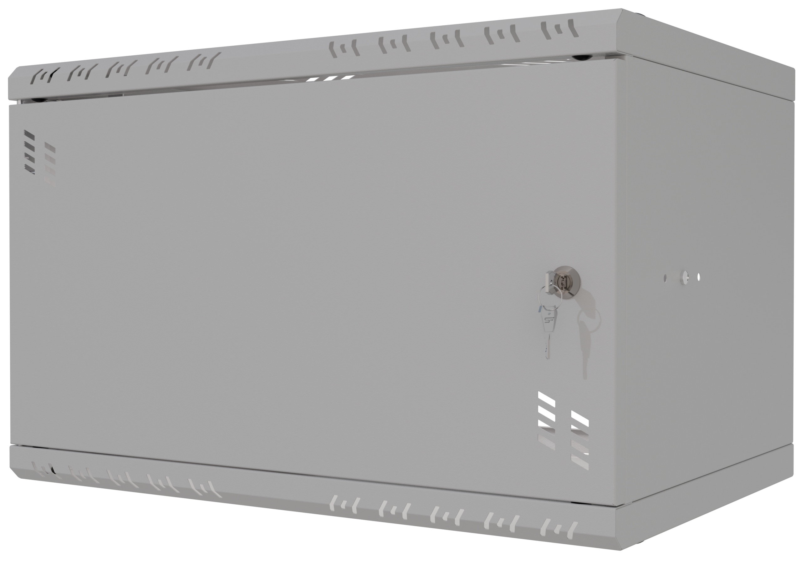 Nástěnná serverová Skříň Rack 19" 6U 350mm kovové dveře šedá Stalflex