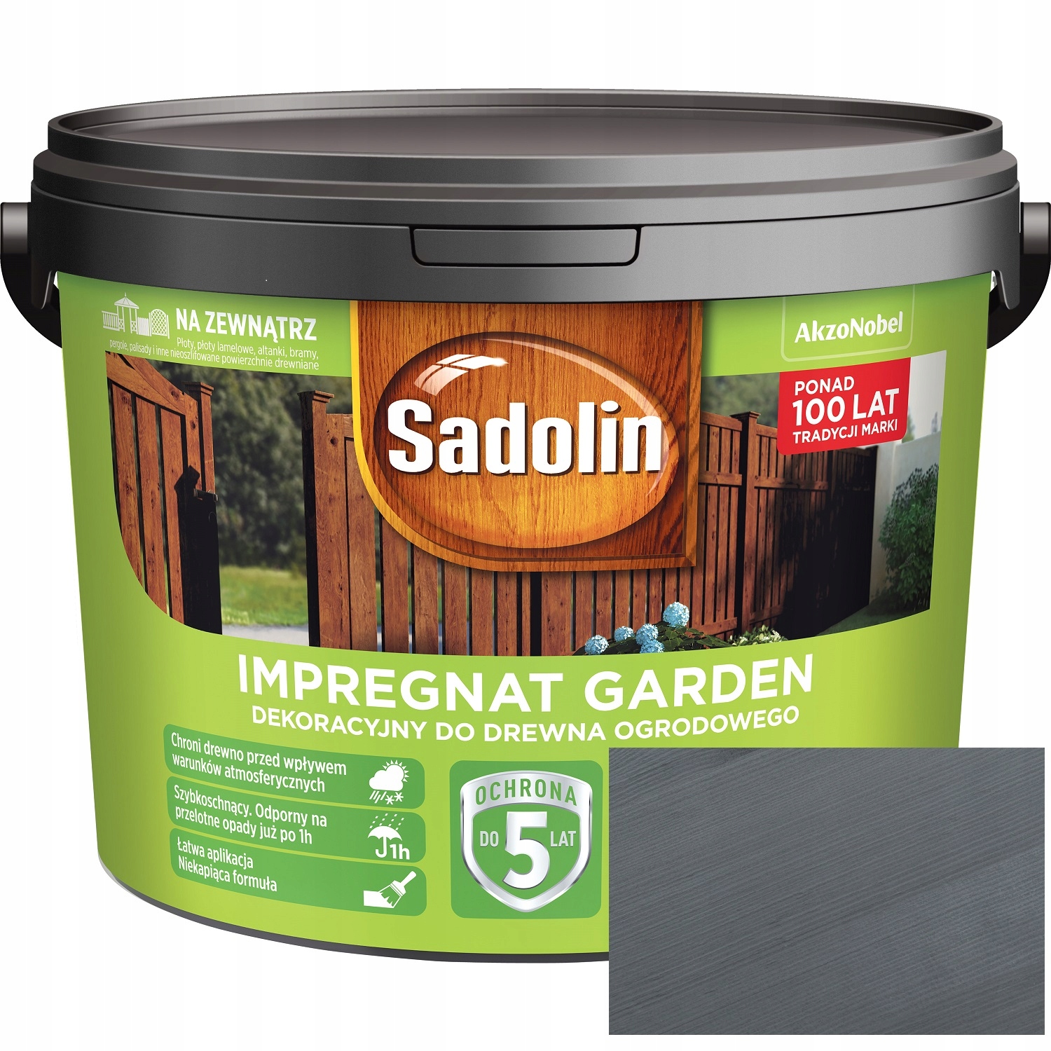 Sadolin Impregnat Dekoracyjny Garden Szary 9L