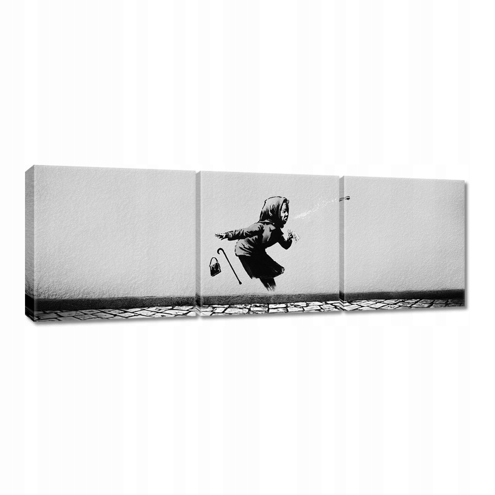 

Obraz 60x20 Banksy Babcia Achoo Apsik