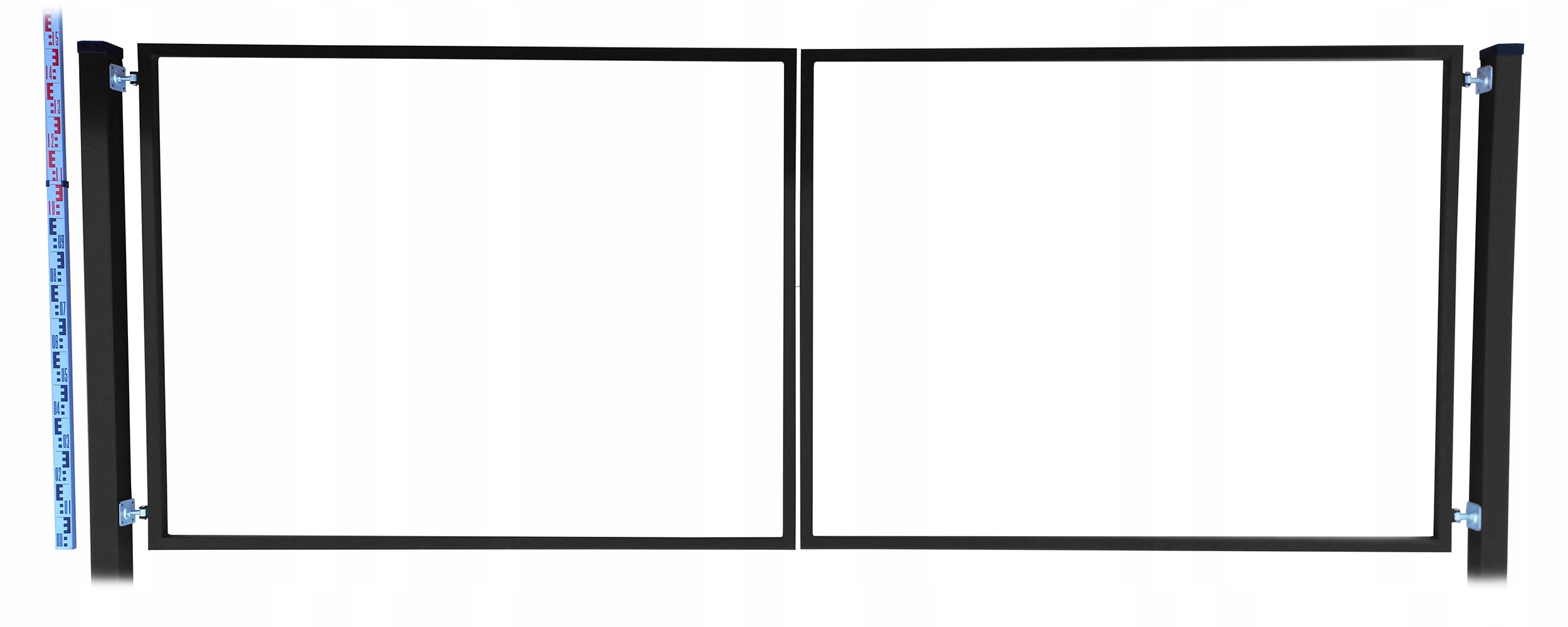 Brána Rama pro štafle a panely 150 cm Černá RAL9005 Sloupky štafle