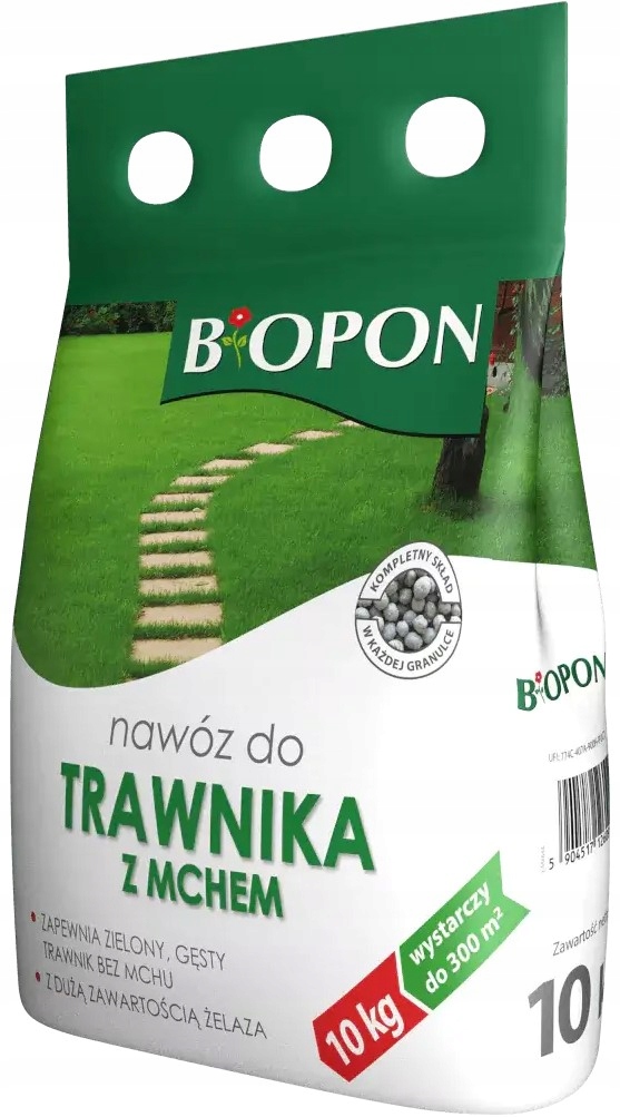 Bopon Nawóz do trawnika z mchem granulat Biopon 10 kg