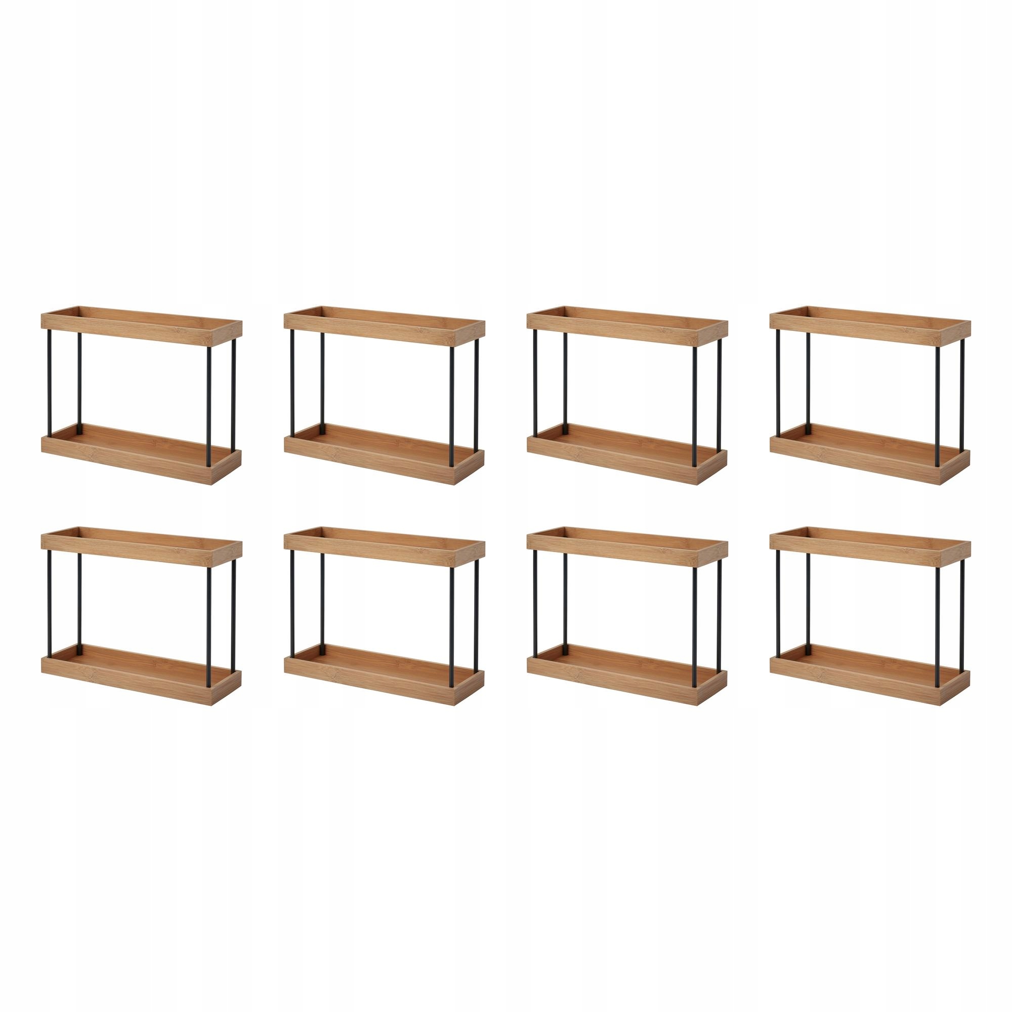 8 ks Organizér na kuchyňskou desku kovový bambus 38x13x28 Nalblecka