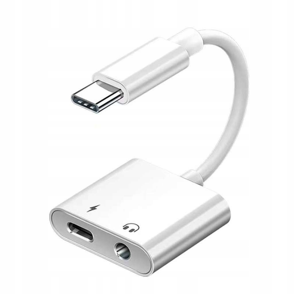Kabel OEM USB-C na Audio 100cm Biały