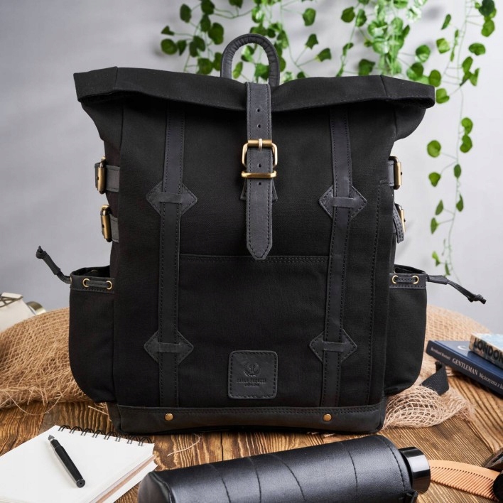 Prostorný Pánský Batoh Vintage Černý T-40-BL