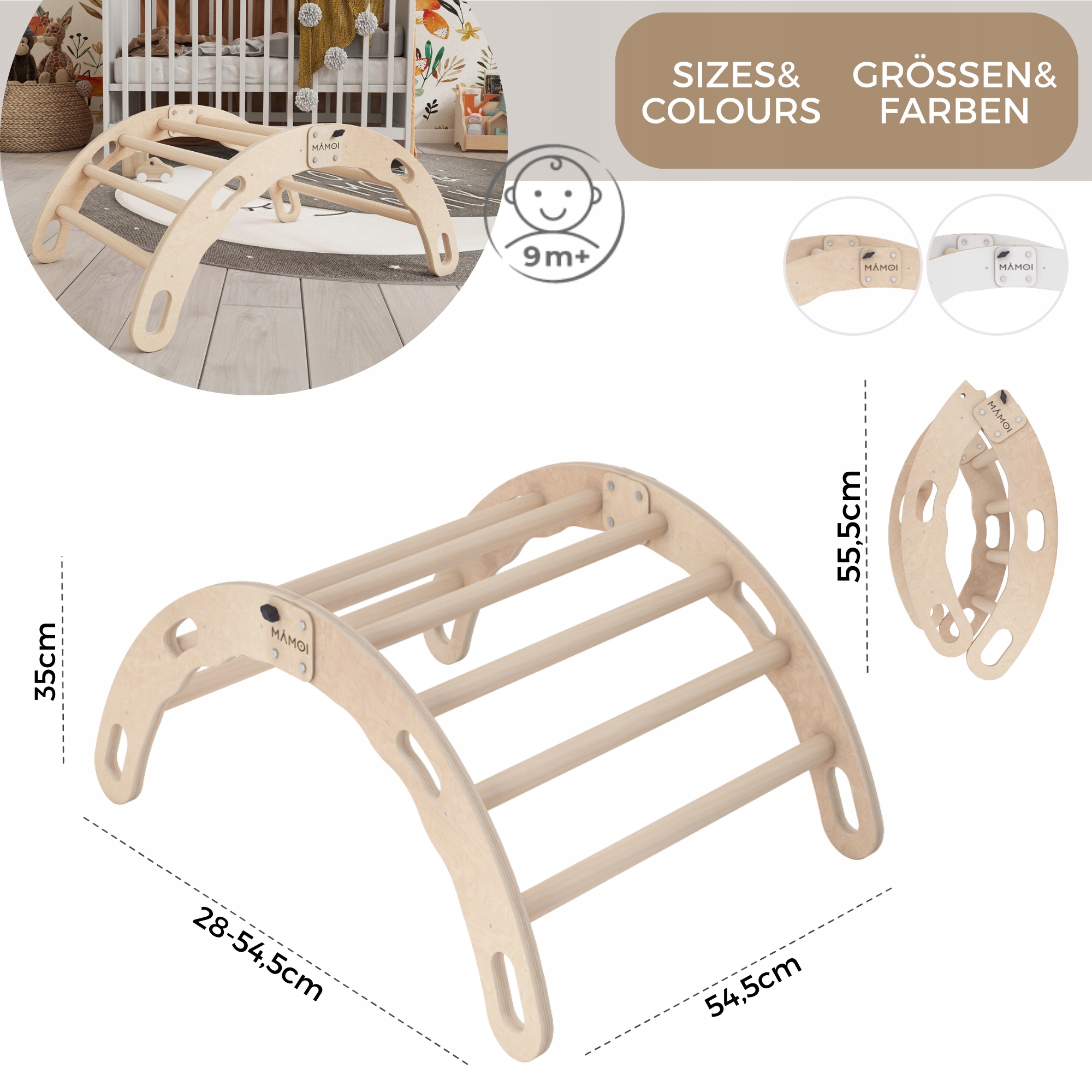 MAMOI bujak drabinka bujaczek drewniany dla dzieci Marka Mamoi