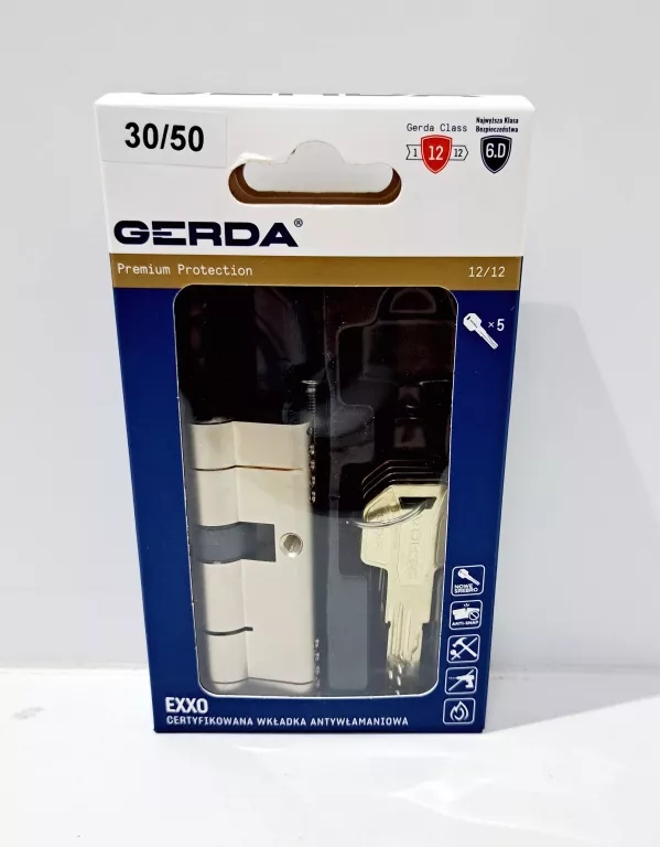 Vložka do zámku Gerda 30/50 EAN:5902203381175 -5 klíčů součástí balení