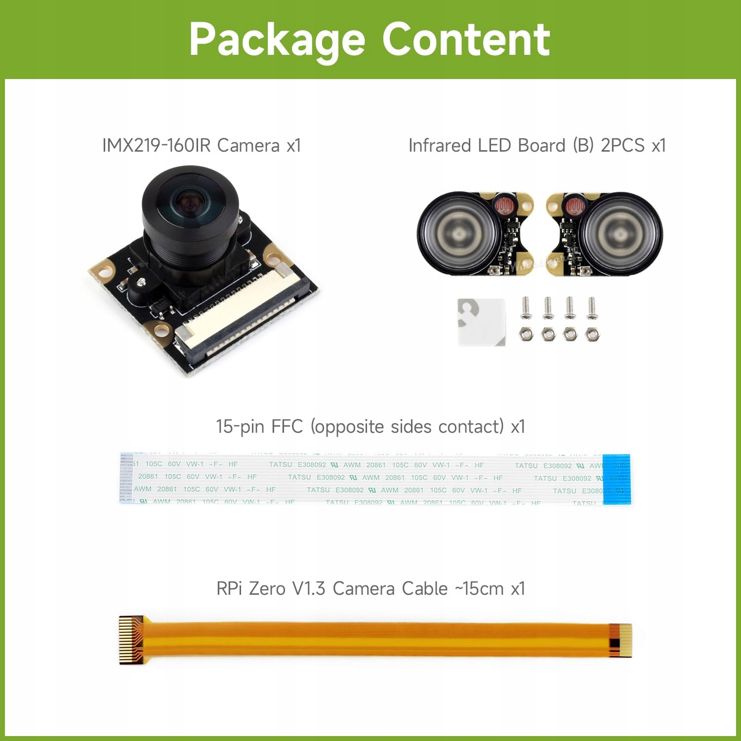 WAVESHARE Kamera IMX219 8MP IR Dla Jetson Nano i AI Projekty 160° FOV — miniatura 2