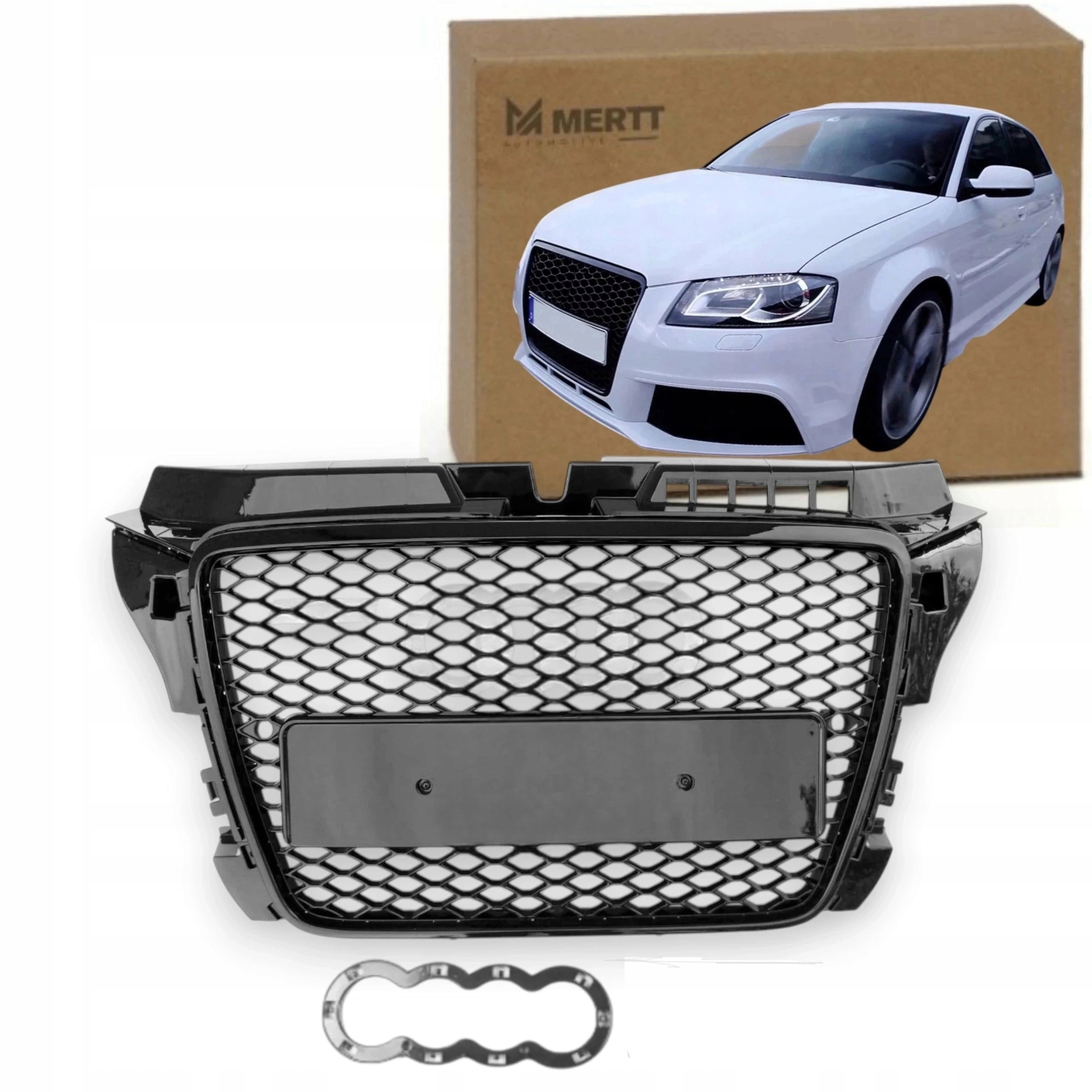 Audi A3 8P 08-12 Lift Atrapa Mřížka Gril Černá Vzhled