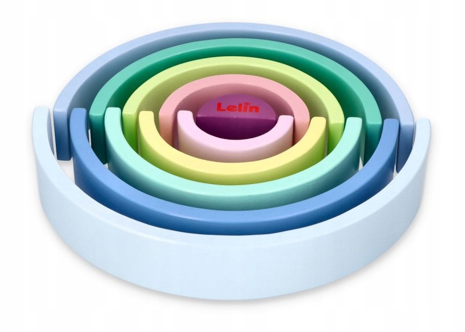 TĘCZA DREWNIANE KOLOROWE KLOCKI DLA MALUCHA LELIN Płeć chłopcy