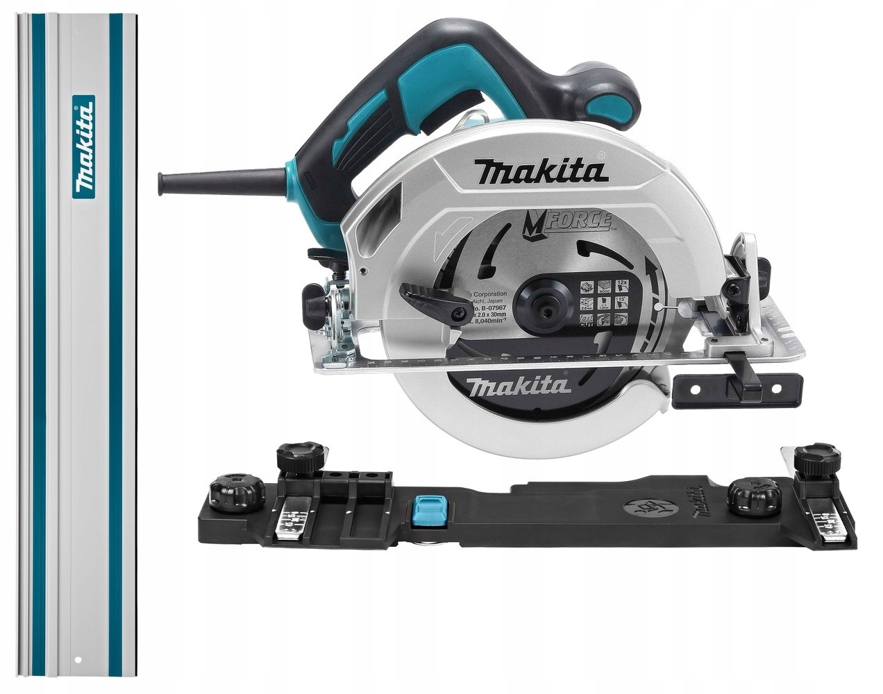 Makita Piła Tarczowa Sieciowa 230V 1600W 190 mm Adapter Szyna 1,5M HS7611