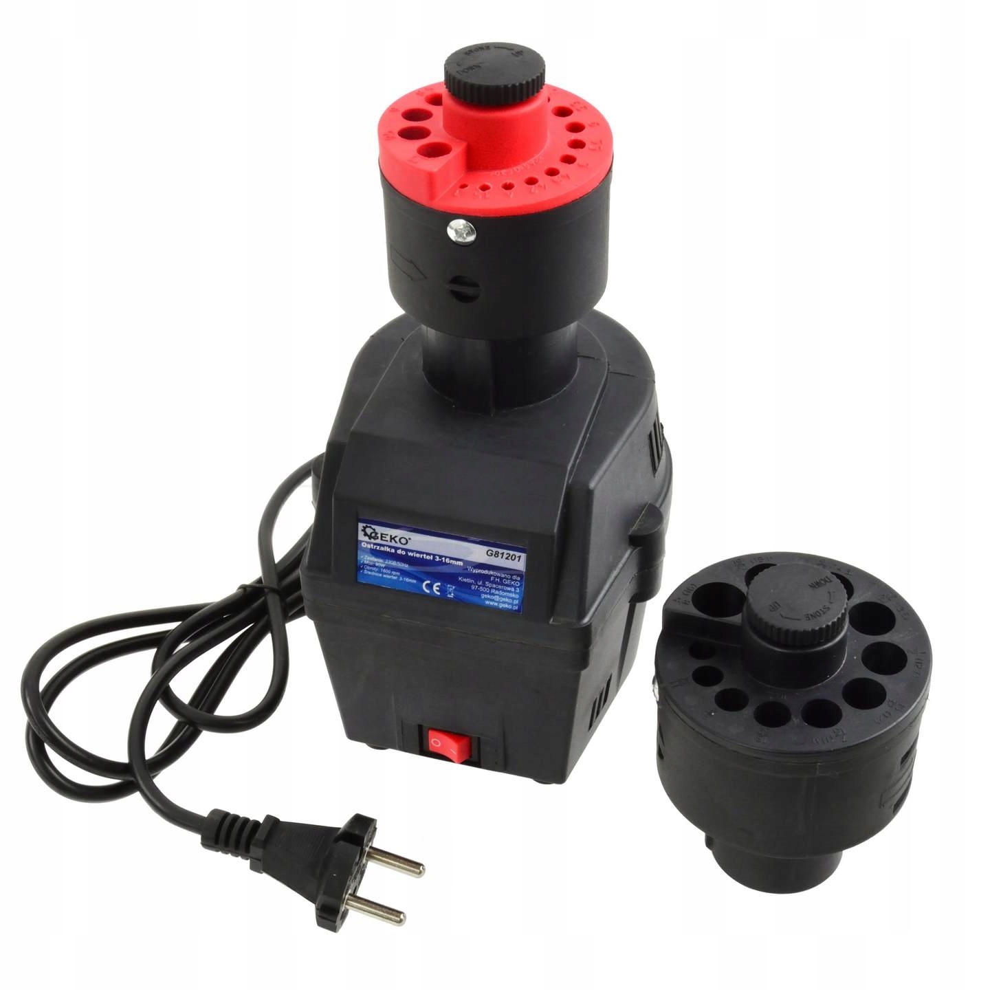 OSTRZAŁKA DO WIERTEŁ 3-16mm + 2 x ADAPTER GEKO