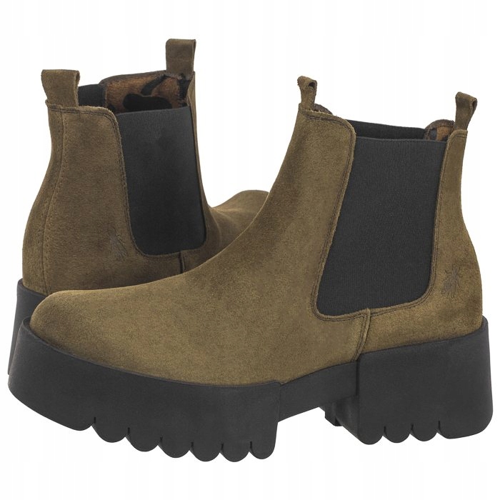 Boty Fly London Exia Oil Suede Aspen P145123001 Khaki