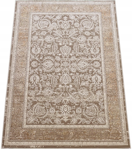 Koberec 140x190 Klasický Do Obývacího Pokoje Béžový Dvouúrovňový