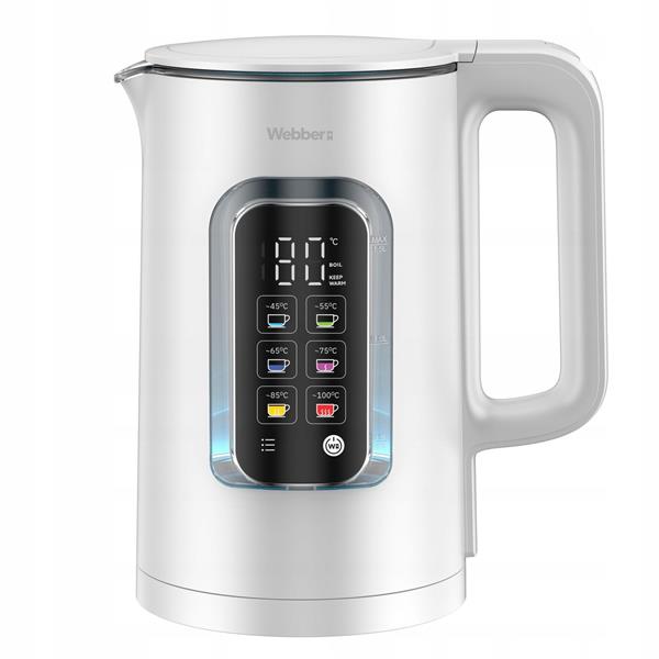 Elektrická bezdrátová varná konvice 1,5 l s regulací teploty Webber WK11