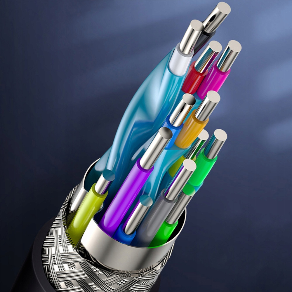 BASEUS CAFULE MOCNY DŁUGI KABEL PRZEWÓD HDMI 2.0 4K 60Hz FULL HD 2m 200cm Złącza HDMI - HDMI