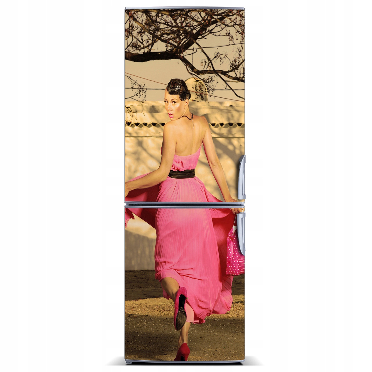 

Magnes Tapeta na lodówkę Kobieta w różu 60x180