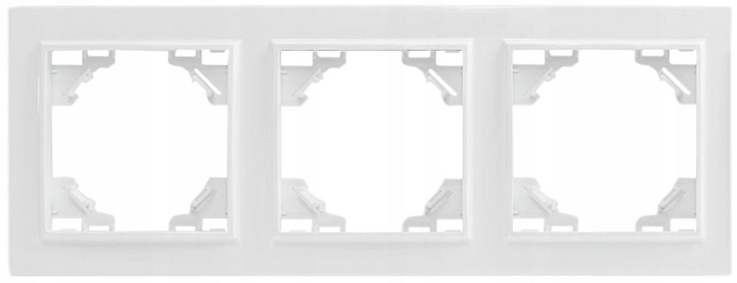 

Quadra Ramka Potrójna Biała Pozioma Włącznik 3