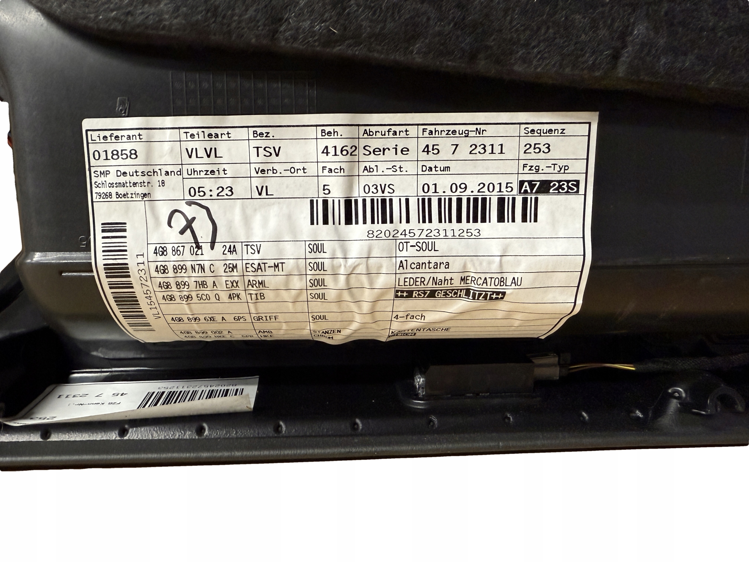 AUDI RS7 A7 4G side door left front