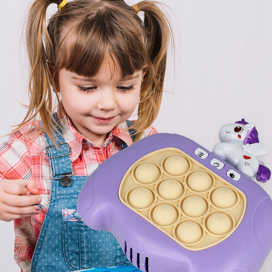 GRA ZRĘCZNOŚCIOWA POP IT POPIT ELEKTRYCZNA GIERKA ANTYSTRESOWA LED DŹWIĘKI Certyfikaty, opinie, atesty CE EN 71