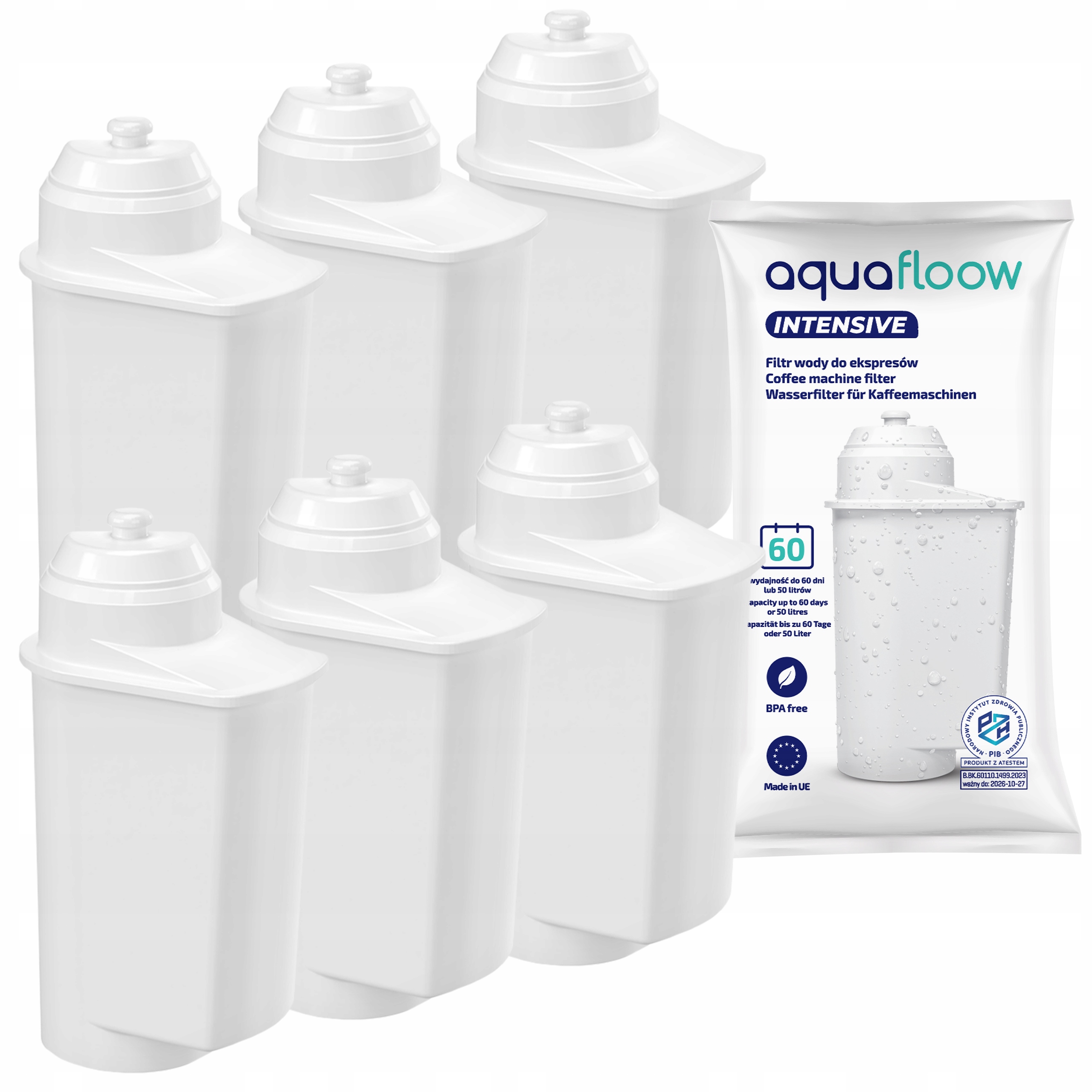 6X Filtr Wkład AquaFloow Invensive Af Do Ekspresu Siemens Eq 3 Eq 5 Eq 6/9