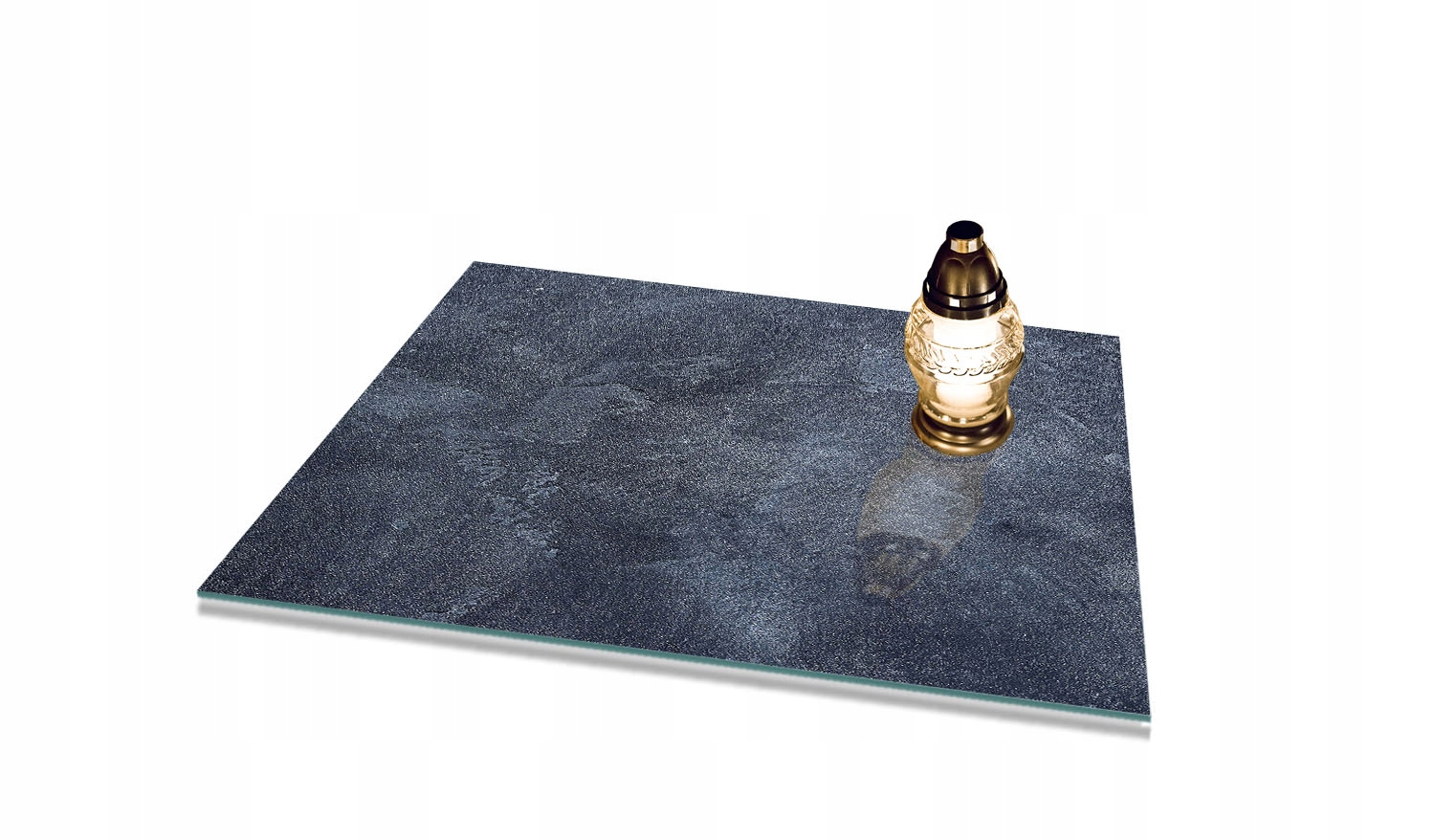 Podstavec pod hřbitovní svíčka Dekorace na Hřbitov vzor Kámen 60x52 cm gumové nohy