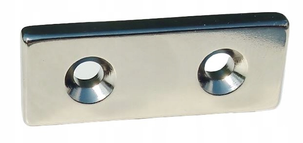 

magnes neodymowy płytkowy 40x15x5 (7/3,5) otwór
