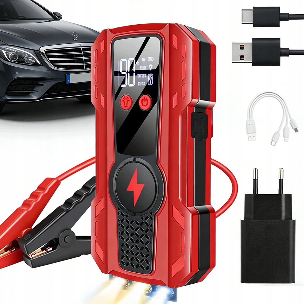 Automobilová Powerbanka S Nouzovým Startem 99900 Mah, Inteligentní Led Ochrana