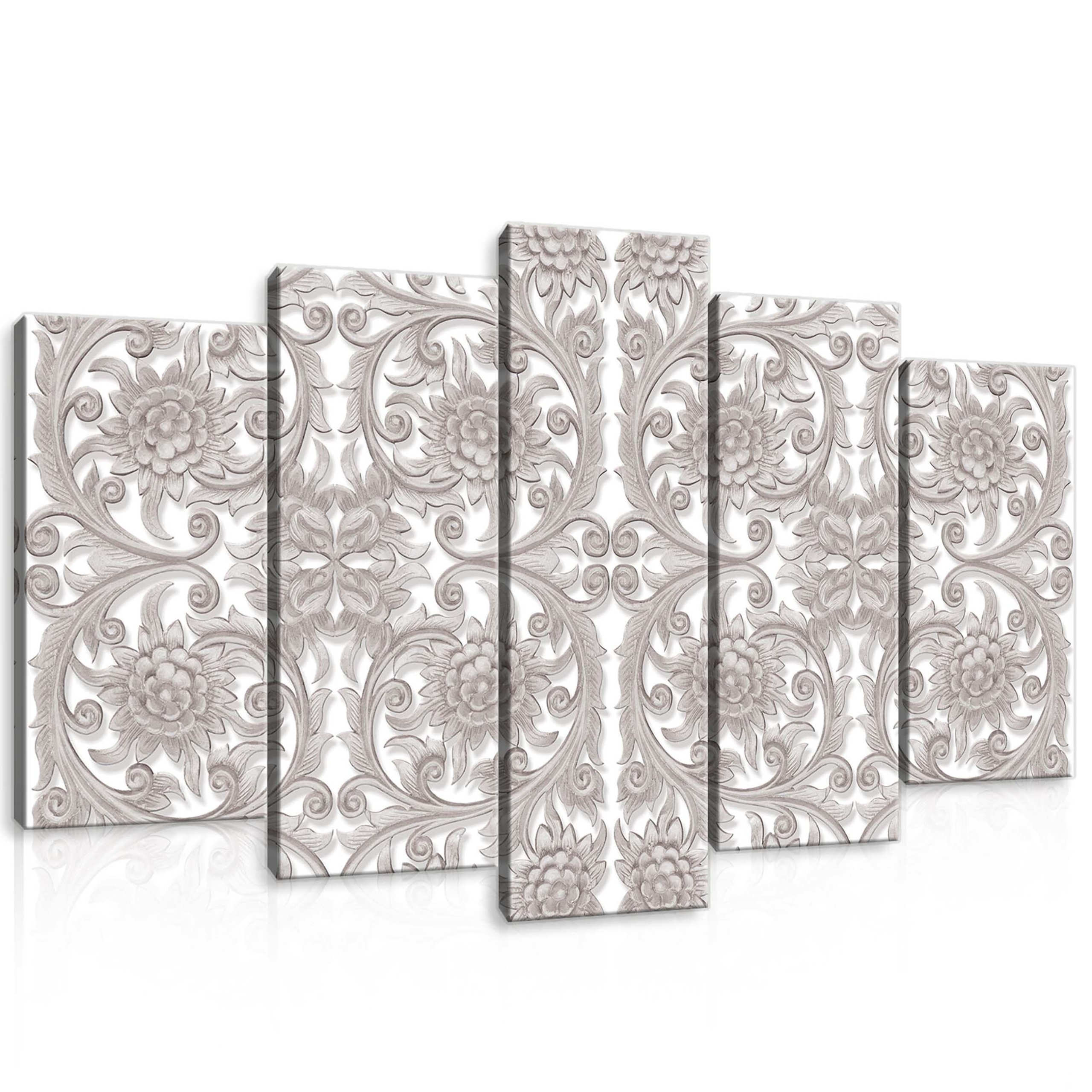 Obraz 100x60 modulární polyptych květinový ornament dekorace stěny textura