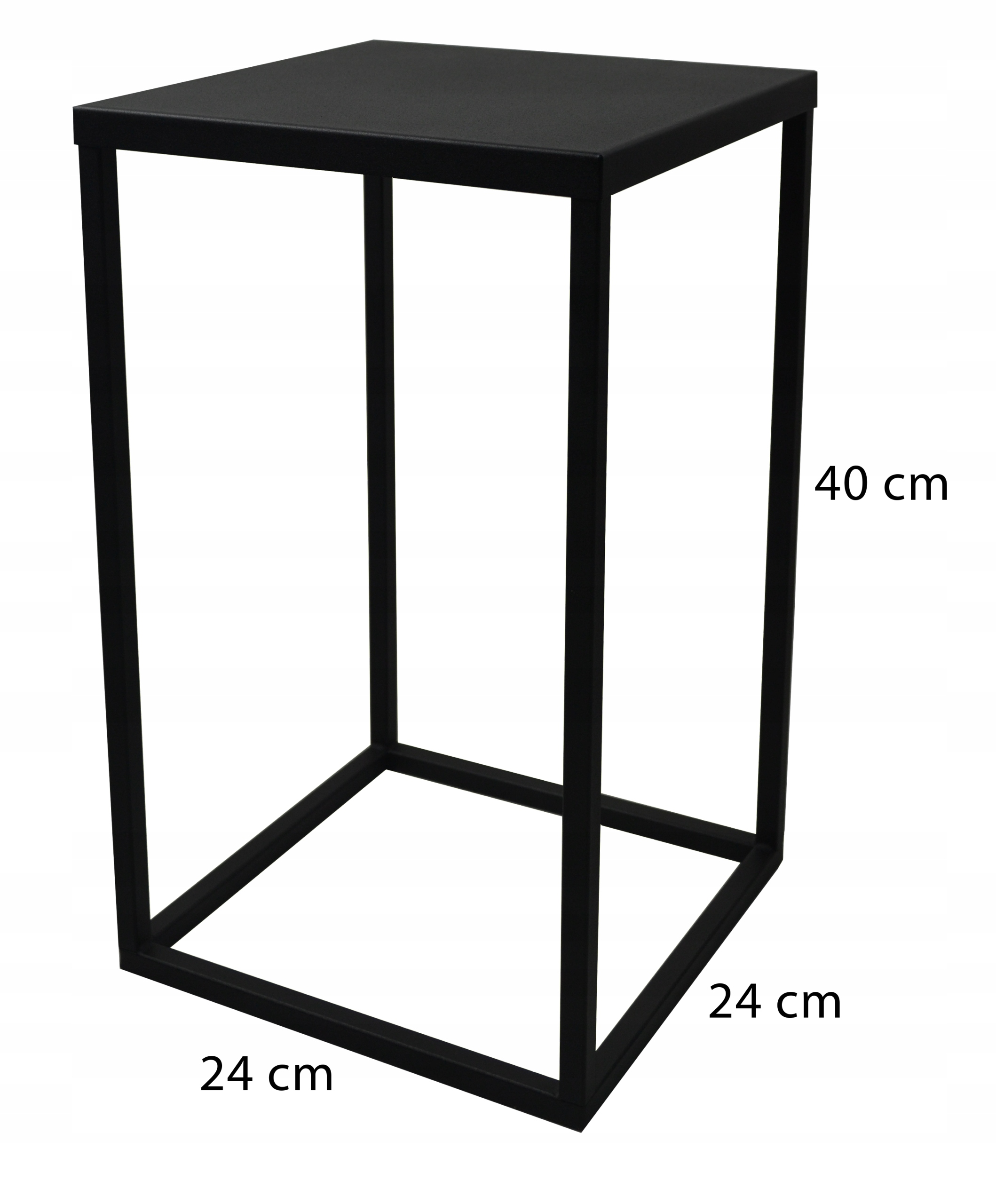 KWIETNIK STOJĄCY STOJAK PÓŁKI NA KWIATY ROŚLINY METALOWY LOFT czarny 40 cm Marka Framado