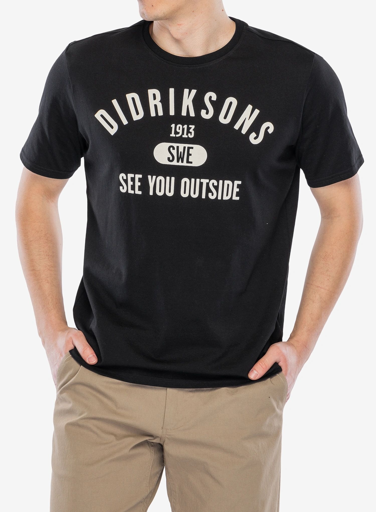 Koszulka bawełniana Didriksons Harald T-Shirt Col black M