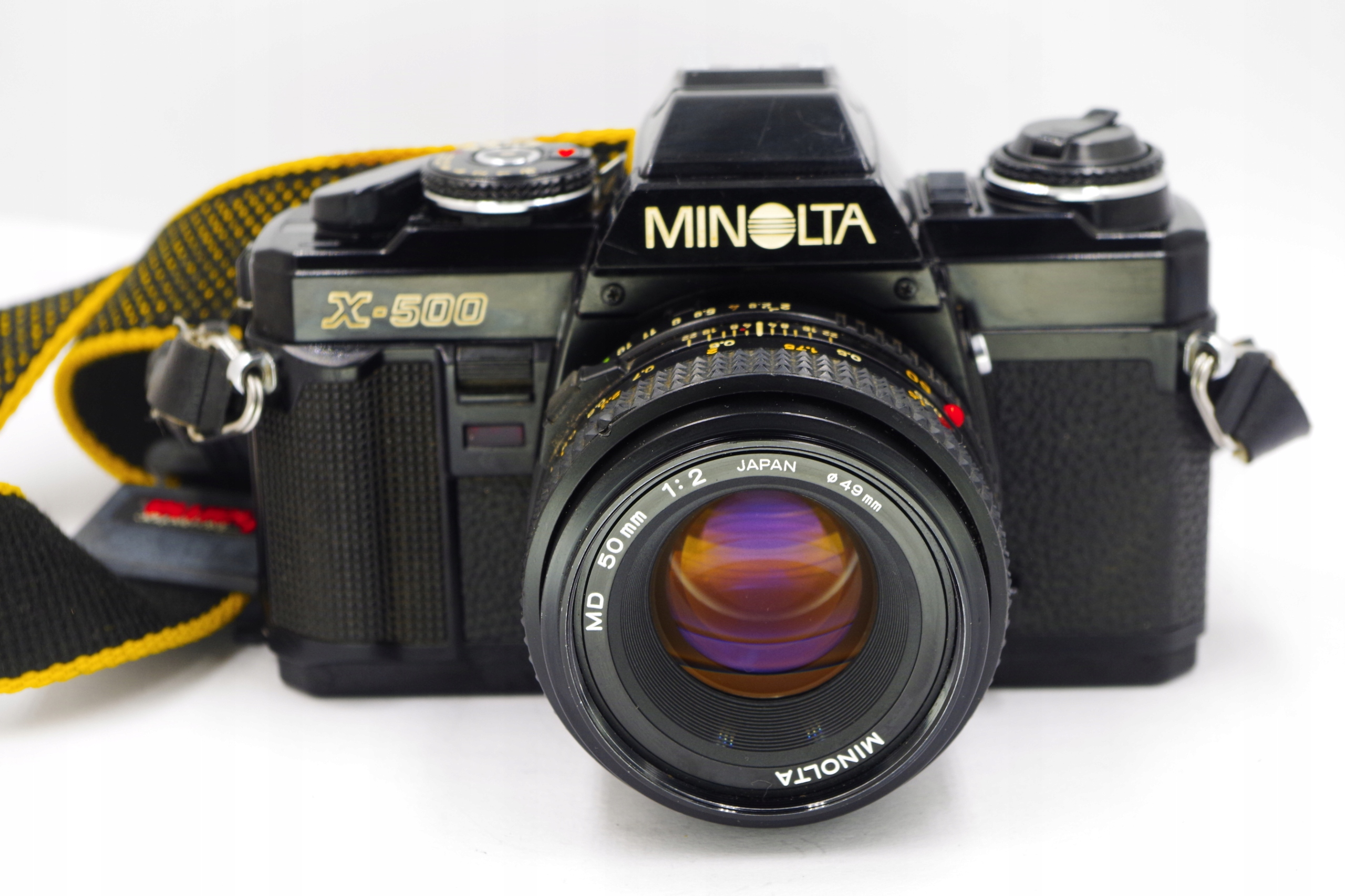 MINOLTA X-500 MPS + MINOLTA MD 50mm 1:2 B.ŁADNY