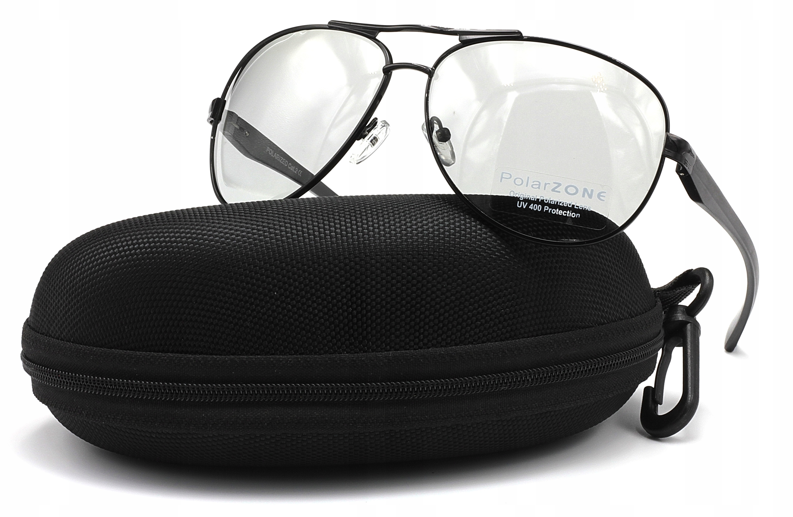 OKULARY POLARYZACYJNE FOTOCHROMY MĘSKIE ETUI Materiał oprawki metal