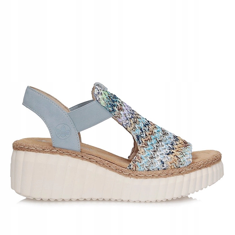 Stylové dámské sandály na koturnu Rieker 69172-91