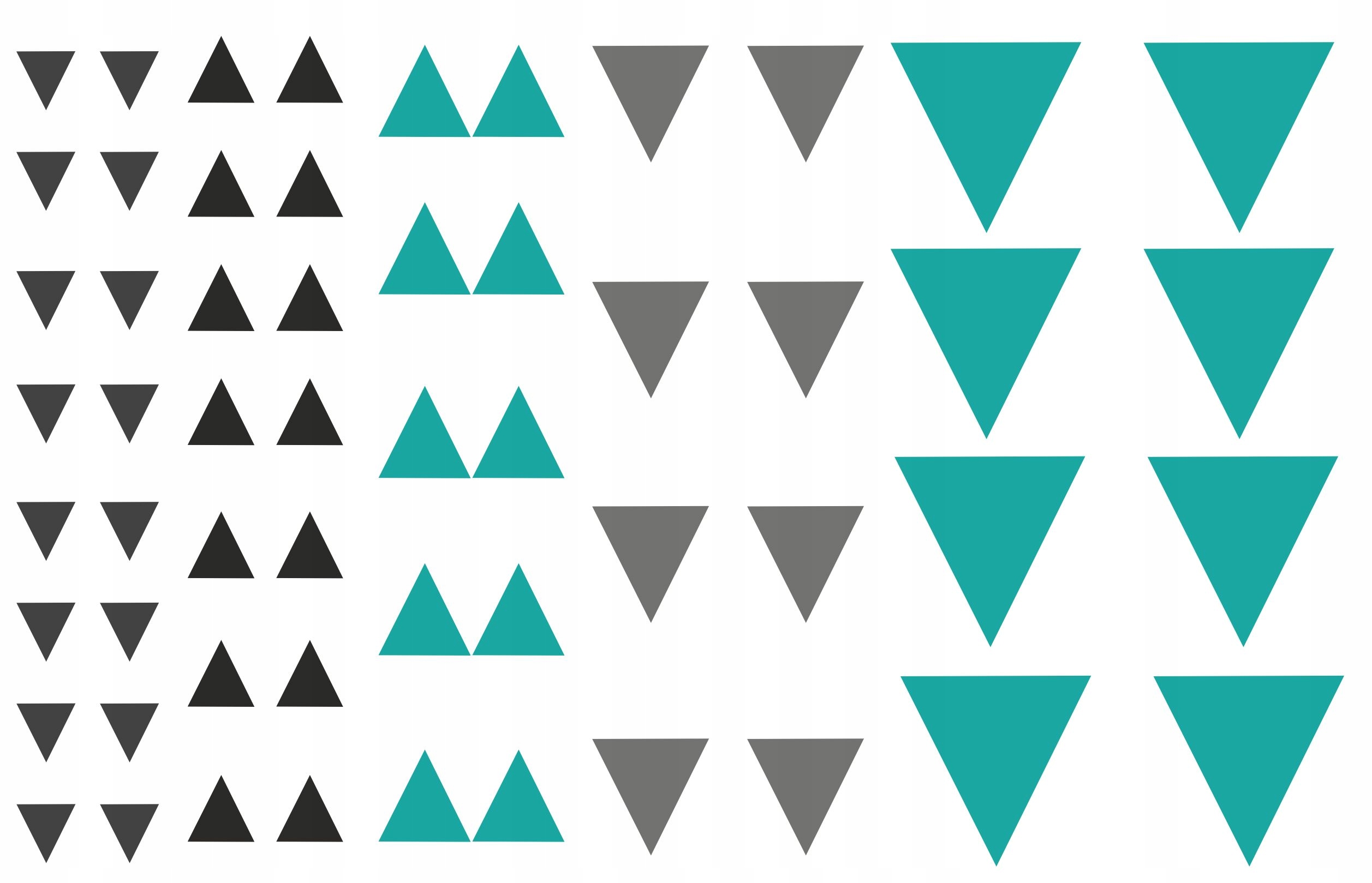 NAKLEJKI NA ŚCIANĘ TRÓJKĄTY DUŻE