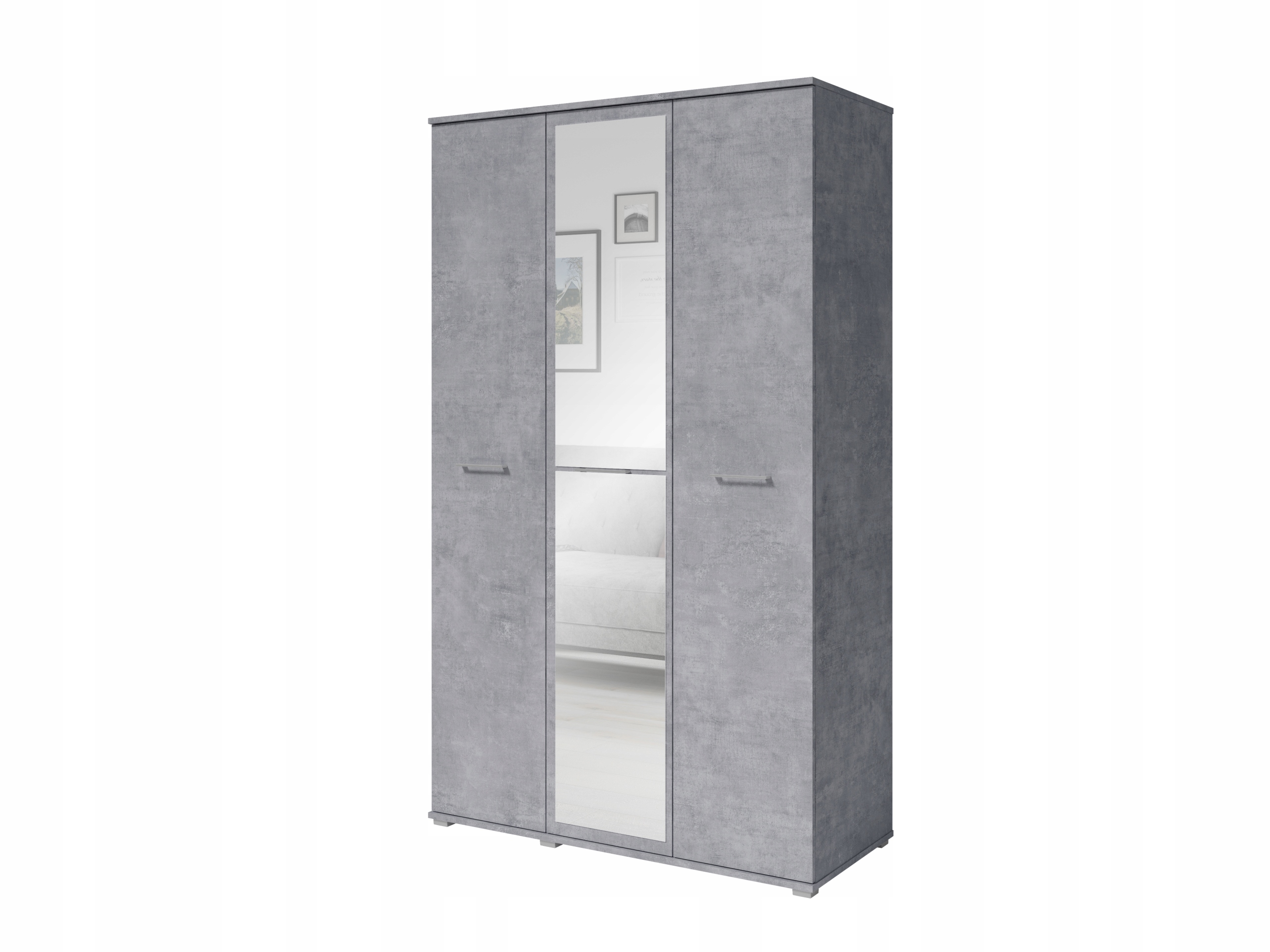 

Szafa Niko 3-Drzwiowa Lustro 120cm Beton